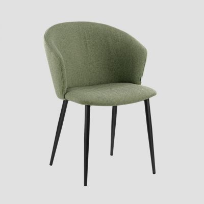 Scaun Lujo, Homla, 59x56.5x81 cm, metal/poliester, verde