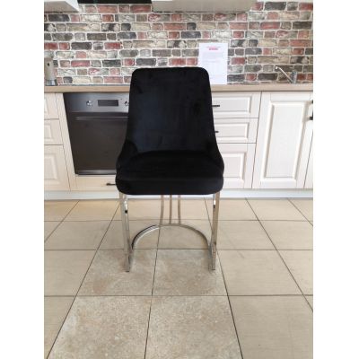 SCAUN MADISON 4 NEGRU CU ARGINTIU
