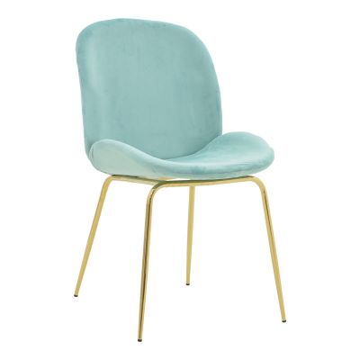 Scaun Maley verde cu metal auriu 47x60x90cm 60x47
