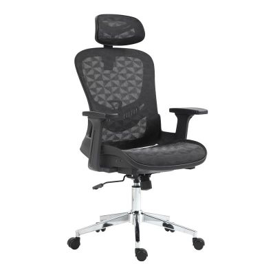 Scaun manager Mergi plasa neagra 62x63x120 cm