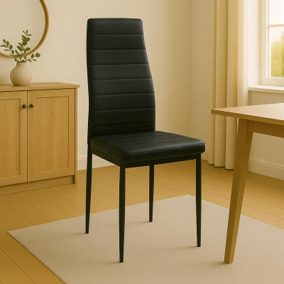 Scaun Parker, gri inchis, 42x48x98 cm