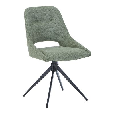 Scaun rotativ Luciano I pakoworld din material verde-picior metalic negru 52.5x54x85cm 54x53