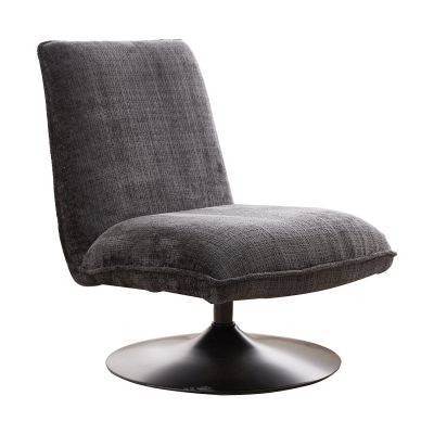 Scaun rotativ Remona pakoworld țesătură Gri închis-metal negru 63x80x80åê