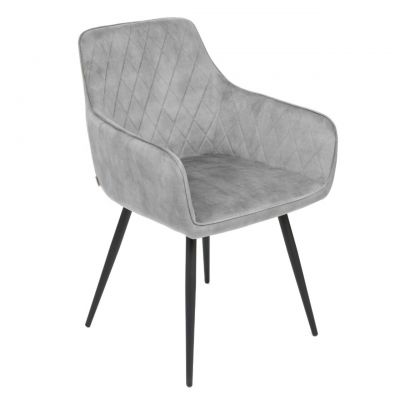Scaun Satori, Homla, 62x58x79 cm, poliester/metal/MDF, gri
