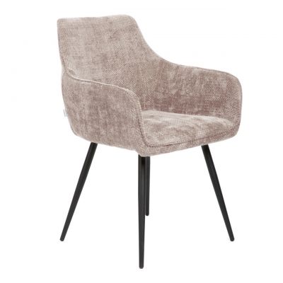 Scaun Satori Pop, Homla, 59x57x84 cm, MDF/metal/poliester, bej