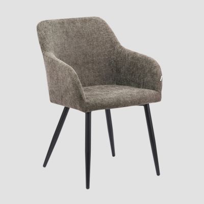 Scaun Sella, Homla, 59.5x57x83 cm, metal/poliester, maro