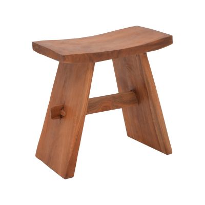 Scaun Shogun lemn de tec pakoworld in nuanta Naturala 46x28x46cm