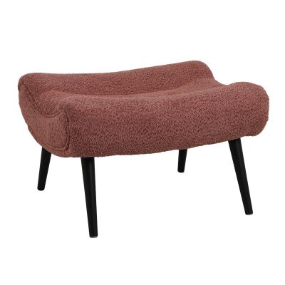 Scaun taburet - taburet cu suport texturat roz pudra, 68x58x40 cm