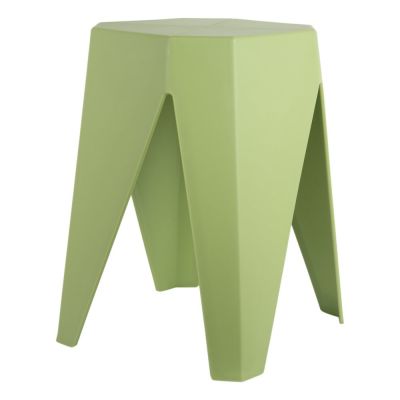 Scaun verde din plastic Cherish – Leitmotiv