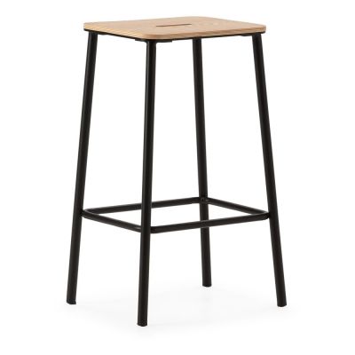 Scaune de bar negre 2 buc. (înălțime șezut 65 cm) Abba – Marckeric