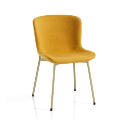 Scaune de dining galben-ocru 2 buc. Snug – Tomasucci