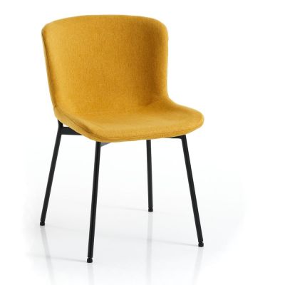 Scaune de dining galben-ocru 2 buc. Snug – Tomasucci
