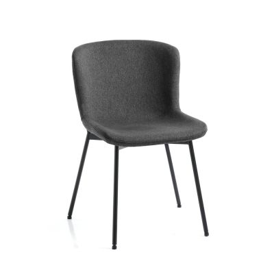 Scaune de dining gri-închis 2 buc. Snug – Tomasucci