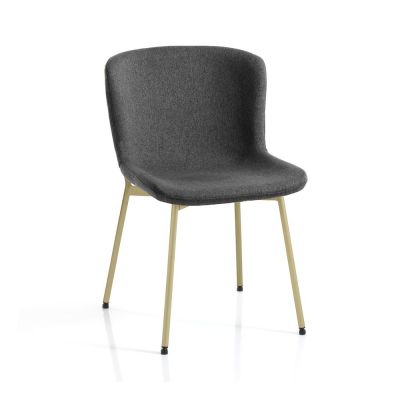 Scaune de dining gri-închis 2 buc. Snug – Tomasucci