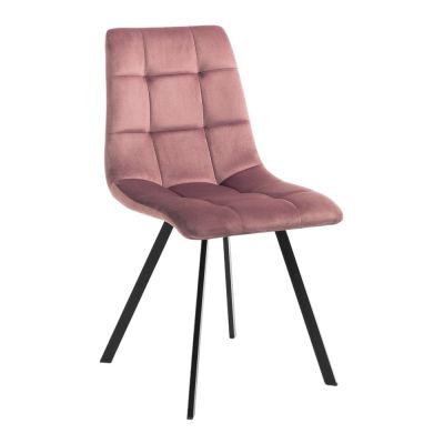 Scaune de dining roz 2 buc. din catifea Toffee – Tomasucci