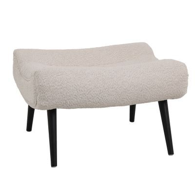 Taburet Pakoworld - taburet cu tapițerie din material boucle în culoarea bej 68x58x40 cm 58x68