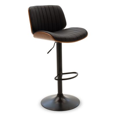 Taburet reglabil înălțime Fern piele ecologică de culoare ivory lemn Natural - metal inoxidabil 50x48