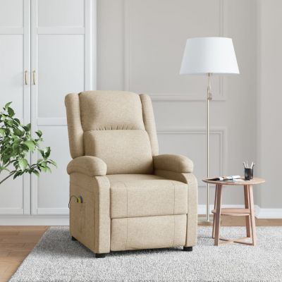Gossi fotoliu de masaj, crem, material textil