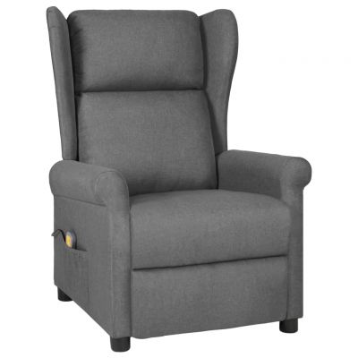 Gossi fotoliu de masaj, gri deschis, material textil