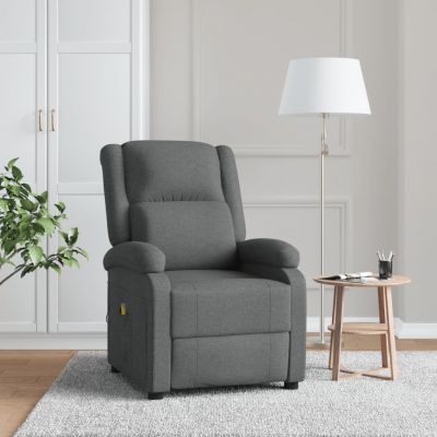 Gossi fotoliu de masaj, gri inchis, material textil