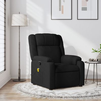 Gossi fotoliu de masaj rabatabil, negru, material textil
