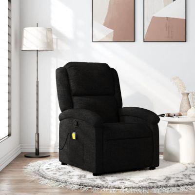 Gossi fotoliu de masaj rabatabil, negru, material textil