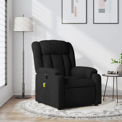 Gossi fotoliu de masaj rabatabil, negru, material textil