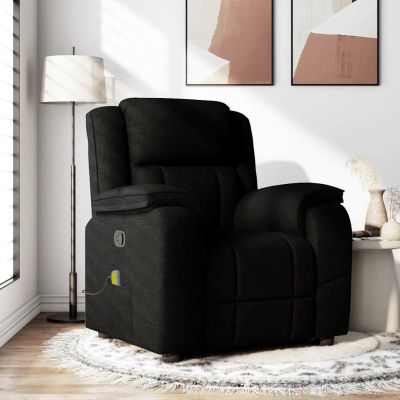Gossi fotoliu de masaj rabatabil, negru, material textil
