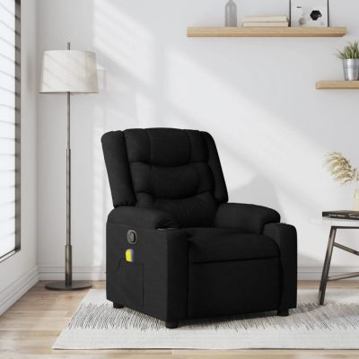 Gossi fotoliu de masaj rabatabil, negru, material textil