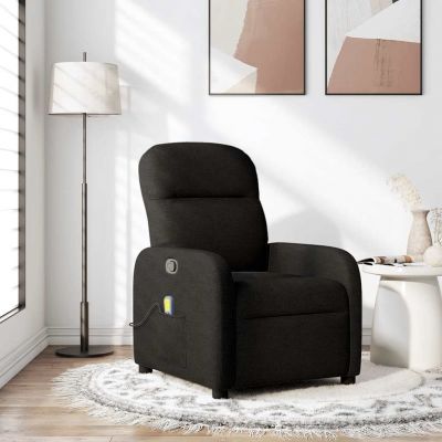Gossi fotoliu de masaj rabatabil, negru, material textil