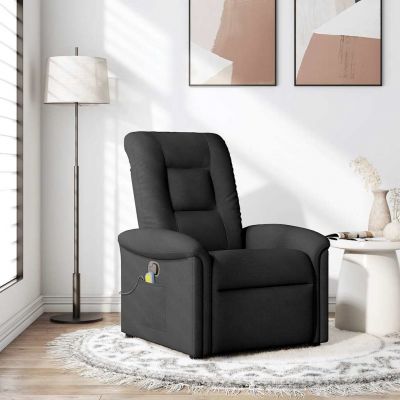 Gossi fotoliu de masaj rabatabil, negru, material textil