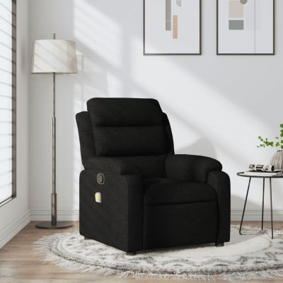 Gossi fotoliu de masaj rabatabil, negru, material textil