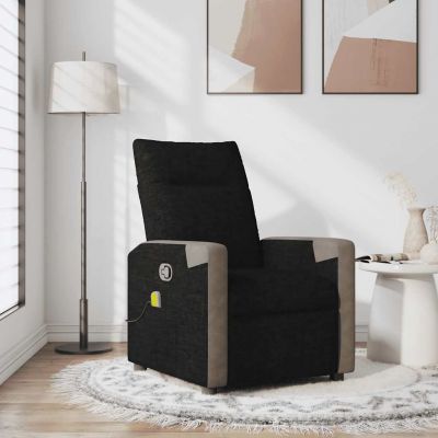 Gossi fotoliu de masaj rabatabil, negru, material textil