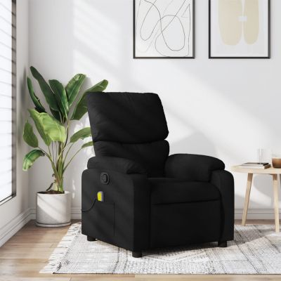 Gossi fotoliu de masaj rabatabil, negru, material textil