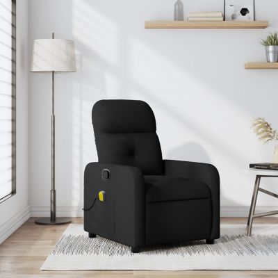 Gossi fotoliu de masaj rabatabil, negru, material textil