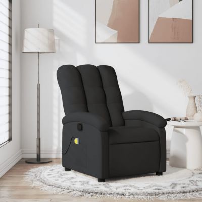 Gossi fotoliu de masaj rabatabil, negru, material textil