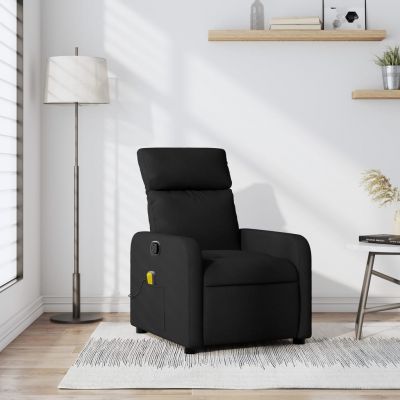 Gossi fotoliu de masaj rabatabil, negru, material textil