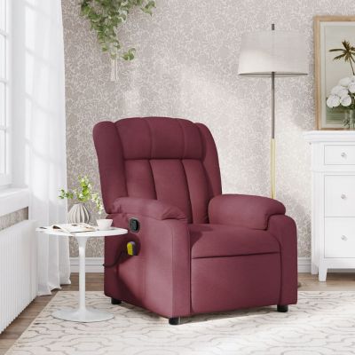 Gossi fotoliu de masaj rabatabil, rosu vin, material textil