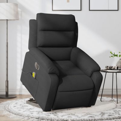 Gossi fotoliu electric de masaj rabatabil cu ridicare, negru, textil