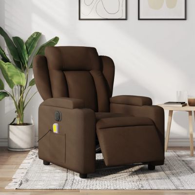 Gossi fotoliu electric de masaj rabatabil, maro, textil