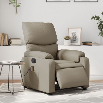 Gossi fotoliu electric masaj rabatabil, cappuccino, piele ecologica
