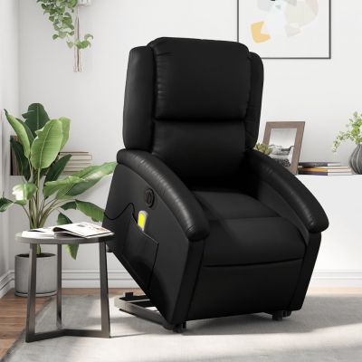 Gossi fotoliu electric masaj rabatabil cu ridicare, negru