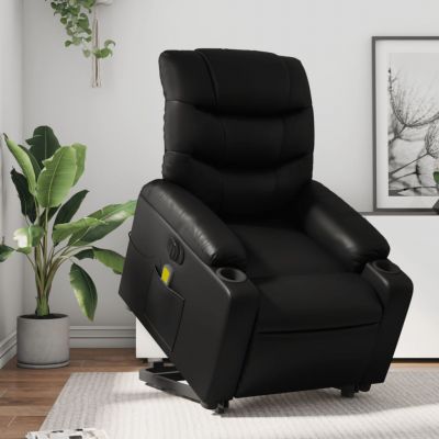 Gossi fotoliu electric masaj rabatabil cu ridicare, negru
