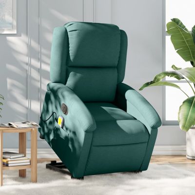 Gossi fotoliu electric masaj rabatabil / ridicare verde inchis textil