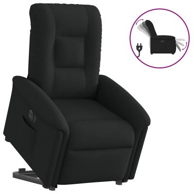 Gossi fotoliu electric rabatabil cu ridicare, negru, textil