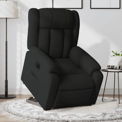 Gossi fotoliu electric rabatabil cu ridicare, negru, textil
