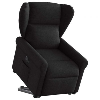 Gossi fotoliu electric rabatabil cu ridicare, negru, textil