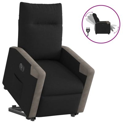 Gossi fotoliu electric rabatabil cu ridicare, negru, textil