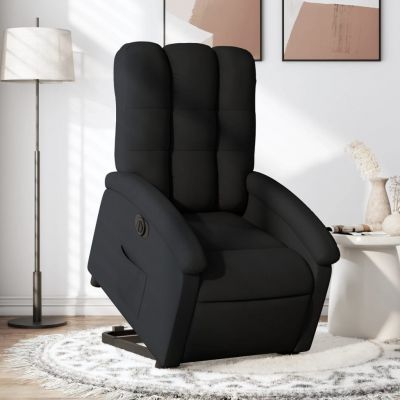 Gossi fotoliu electric rabatabil cu ridicare, negru, textil