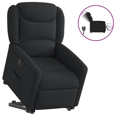 Gossi fotoliu electric rabatabil cu ridicare, negru, textil